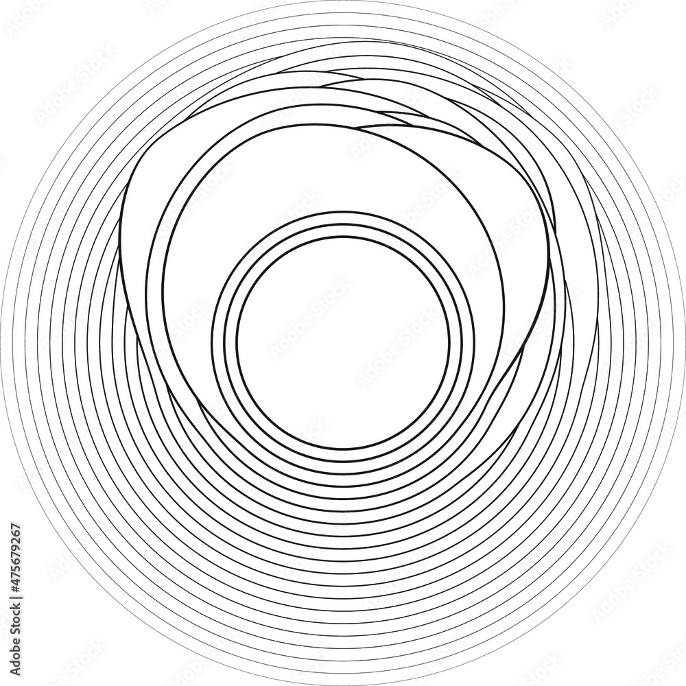 Lines in Circle Form . Spiral Vector Illustration . Line art .Technology round. Wave Logo . Design element . Abstract Geometric shape . Lines in Circle Form . Spiral Vector Illustration . Line art .Technology round. Wave Logo . Design element . Abstract Geometric shape .