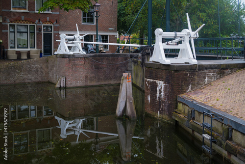 dutch village of Spaarndam with old lock photo