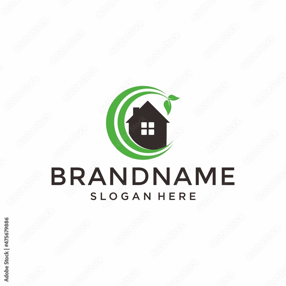 Nature home logo vvector Nature home logo vvector