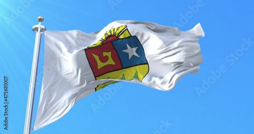 Flag of Quintana Roo, Mexico. Loop photo