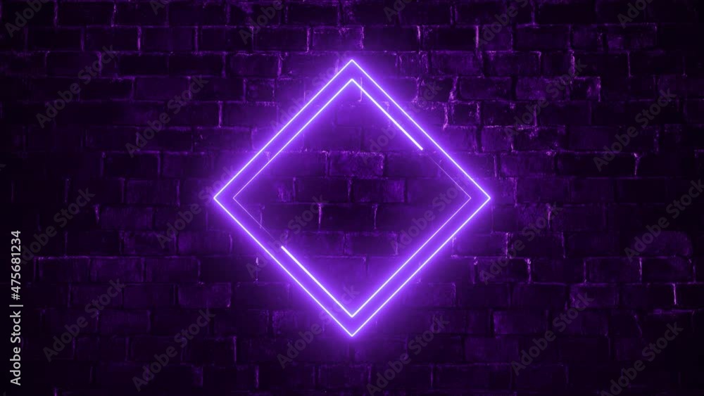 Purple neon light animated on wall background Purple neon light animated on wall background