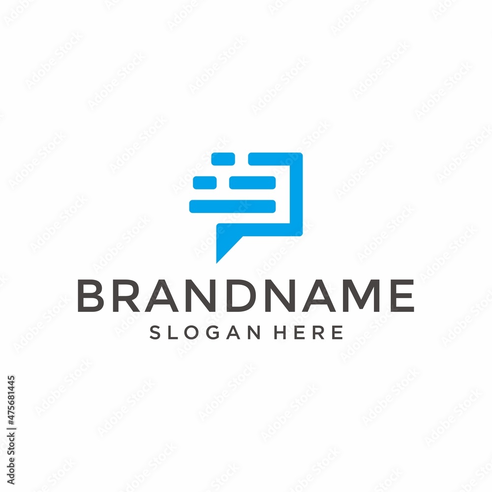 Fototapeta premium Modern letter P logo design inspiration