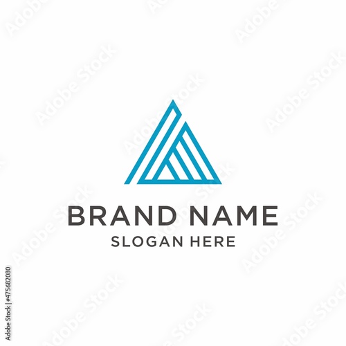 Letter A monoline logo design inspiration
