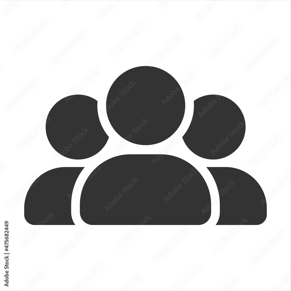 users vector icon isolated on white background. group of people stock vector illustration for web, mobile app and ui design users vector icon isolated on white background. group of people stock vector illustration for web, mobile app and ui design