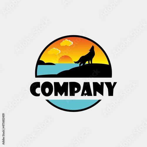 Wolf night logo design inspiration