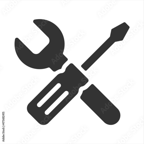 settings vector icon isolated on white background. technical tools stock vector illustration for web, mobile app and ui design