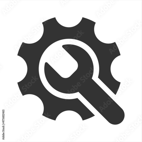 settings vector icon isolated on white background. technical tools stock vector illustration for web, mobile app and ui design