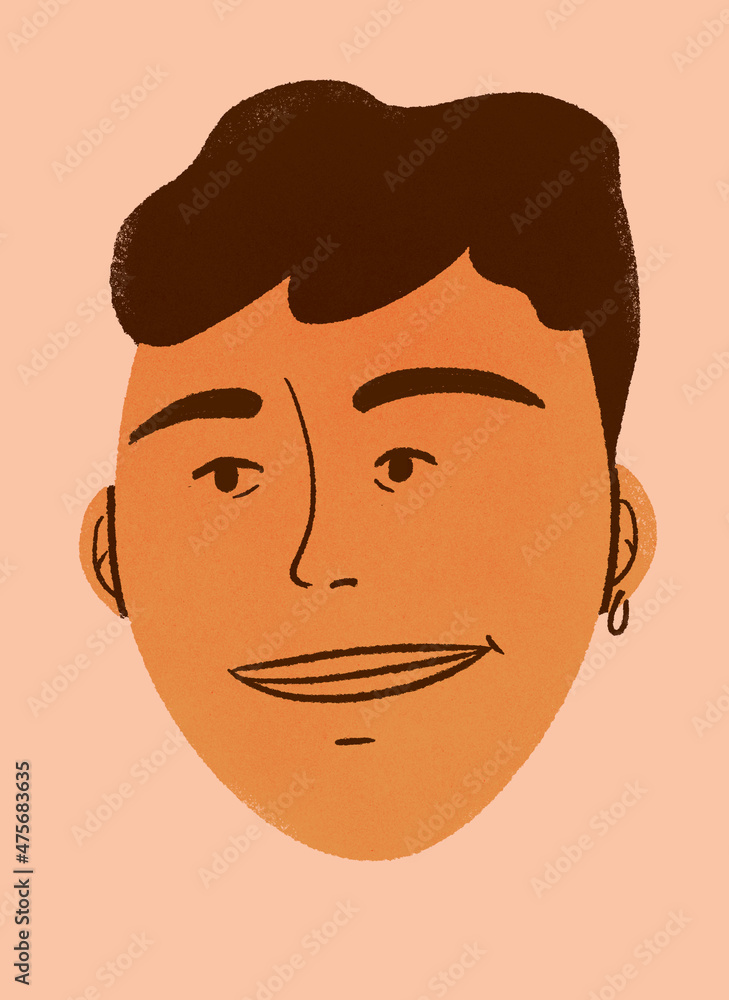 Non binary person smiling Non binary person smiling