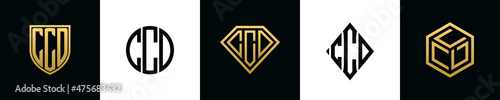 Initial letters CCD logo designs Bundle photo