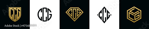 Initial letters CCG logo designs Bundle photo