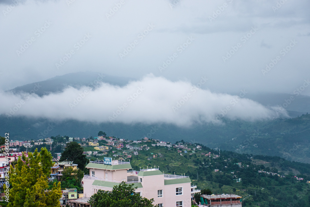 Landscape with clouds in Almora, Munsiyari, Uttarakhand, India