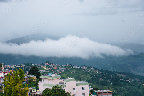 Landscape with clouds in Almora, Munsiyari, Uttarakhand, India photo