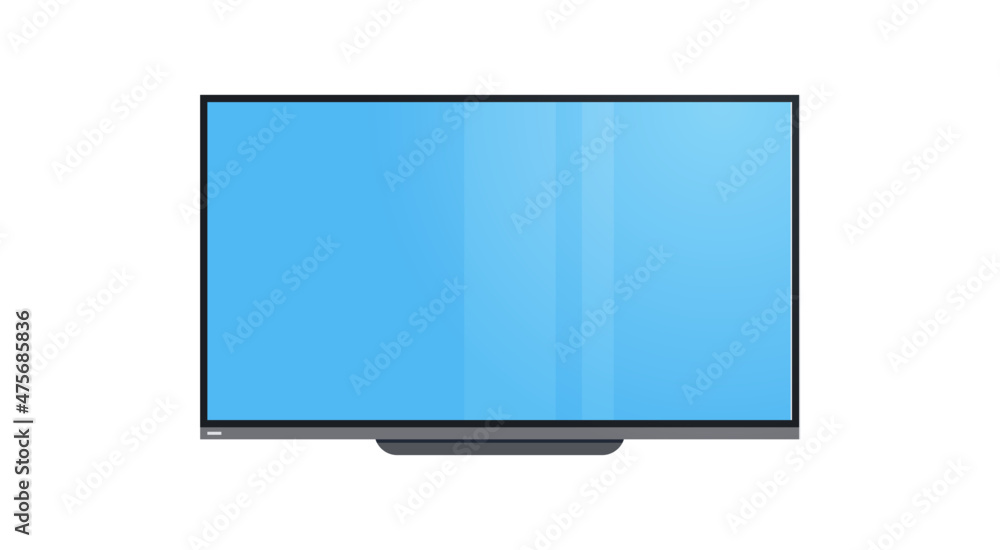 Television and widescreen flat vector illustration. Television and widescreen flat vector illustration.