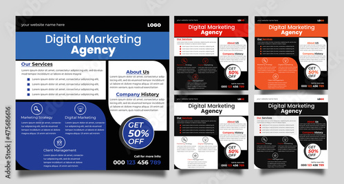 Digital Marketing Social Media Post Template and Facebook Instagram post design| Social Media Post Design for Digital Marketing Agency