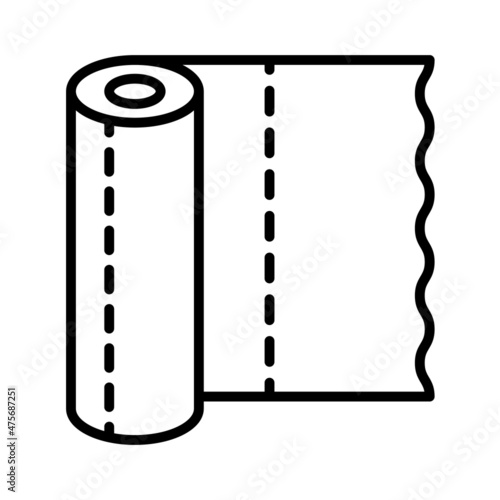 Paper towel icon. Toilet pictograms for web. Line stroke. Isolated on white background. Vector eps10