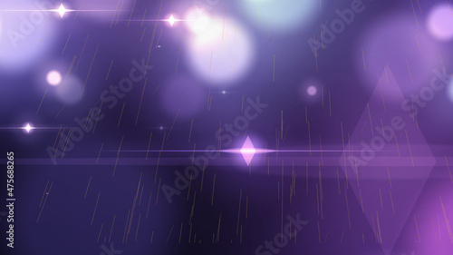 A futuristic rain of flying particles against the backdrop of night lights in foggy neon light. Beautiful decoration of the holiday, disco. 3D.4K. Isolated black background.
