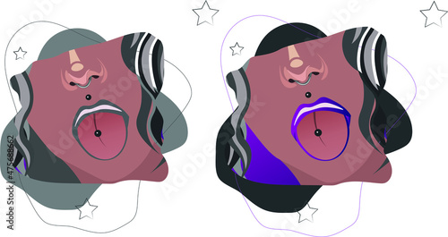 face with piercing icon
