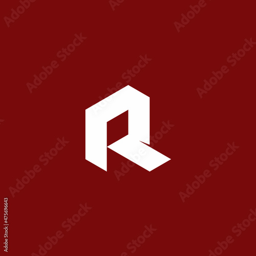 Abstract letter R logo design vector