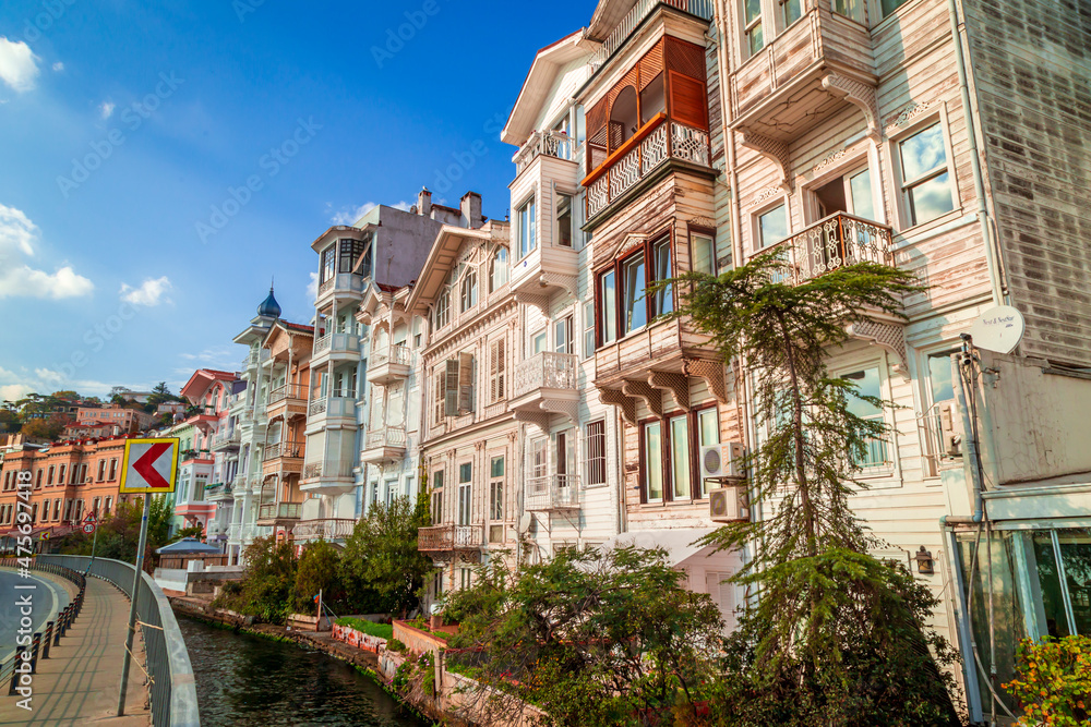 Colorful Houses in old city Arnavutkoy. Arnavutkoy is popular touristic destination in Istanbul Colorful Houses in old city Arnavutkoy. Arnavutkoy is popular touristic destination in Istanbul