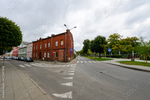 old houses in the old town in Wejherowo
