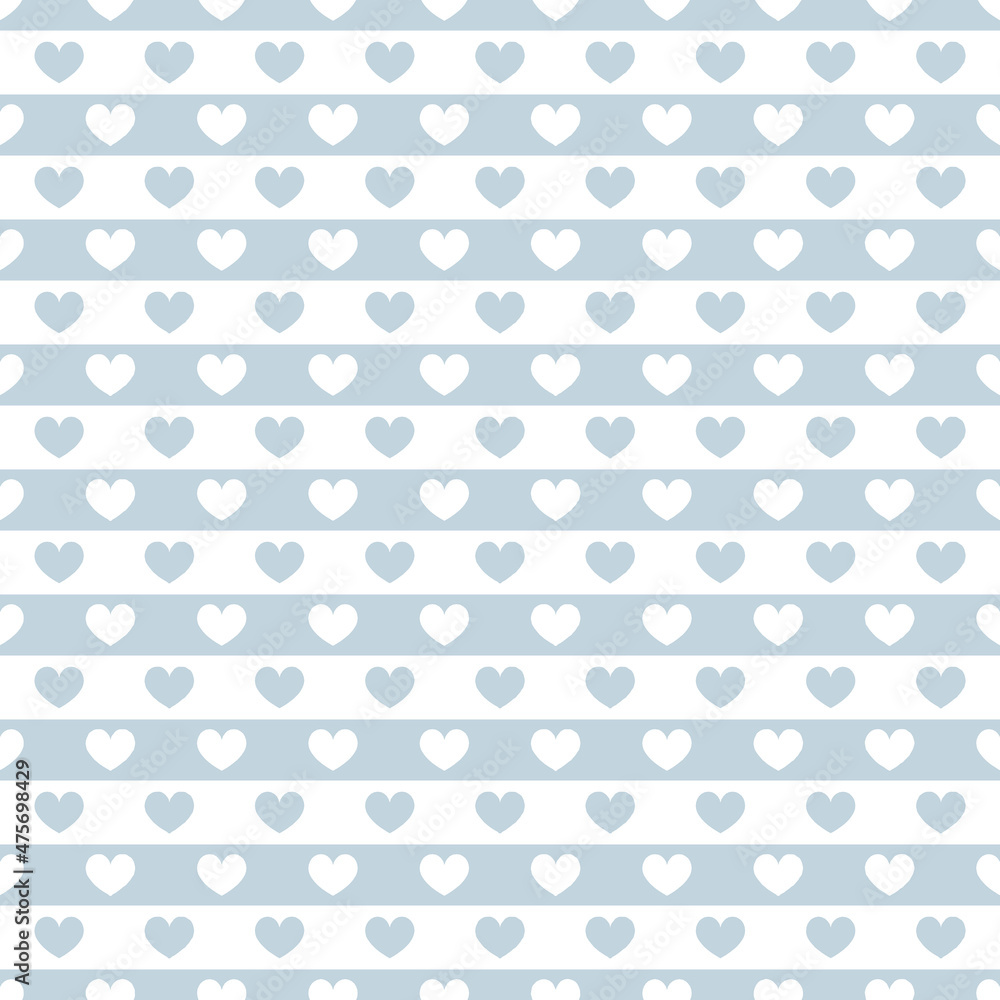 Heart Pattern Design on Gray Stripe Background