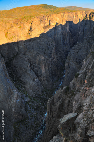 The deep, dark walls of the Black Canyon of the Gunnison National Park, Colorado, USA