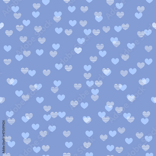 Blue Heart Pattern Design Background