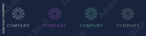 creative multicolour mandala vector logo template design