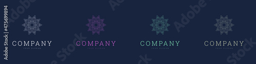 creative multicolour mandala vector logo template design