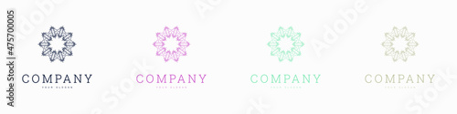 creative multicolour mandala vector logo template design
