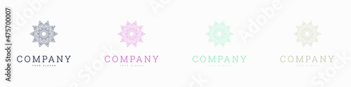 creative multicolour mandala vector logo template design