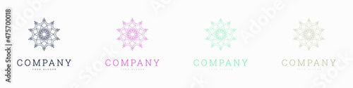 creative multicolour mandala vector logo template design