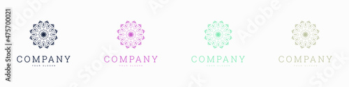 creative multicolour mandala vector logo template design