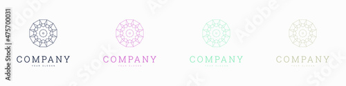 creative multicolour mandala vector logo template design