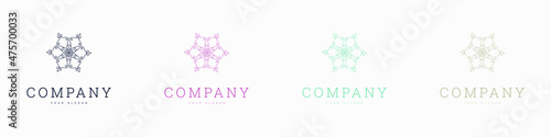 creative multicolour mandala vector logo template design