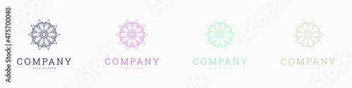 creative multicolour mandala vector logo template design