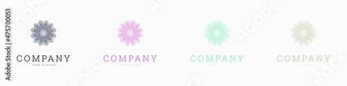 creative multicolour mandala vector logo template design