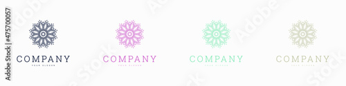 creative multicolour mandala vector logo template design