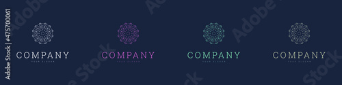 creative multicolour mandala vector logo template design