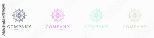 creative multicolour mandala vector logo template design