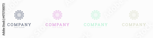creative multicolour mandala vector logo template design