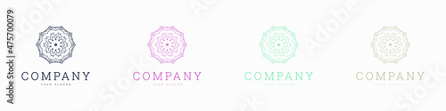 creative multicolour mandala vector logo template design