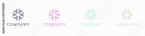 creative multicolour mandala vector logo template design