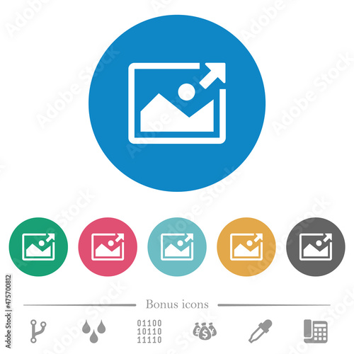 Export image flat round icons