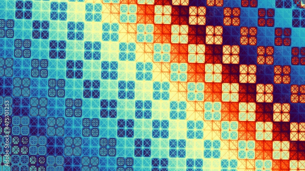 Fototapeta premium Digital fractal pattern. Abstract background.