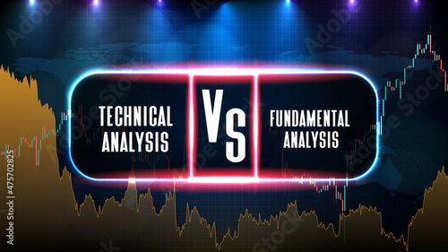 abstract futuristic technology background of fundamental analysis vs technical analysis stock market Price Chart