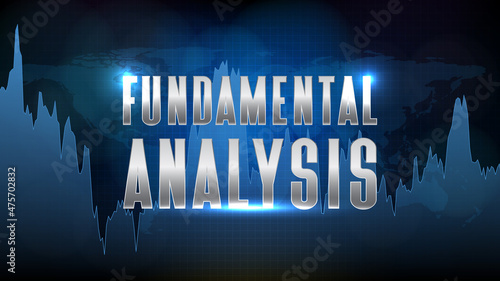abstract futuristic technology background of fundamental analysis