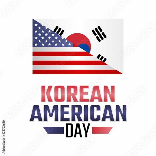 vector graphic of korean american day good for korean american day celebration. flat design. flyer design.flat illustration.