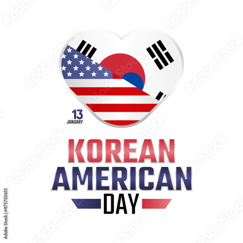 vector graphic of korean american day good for korean american day celebration. flat design. flyer design.flat illustration.