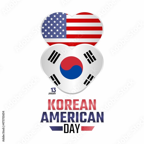 vector graphic of korean american day good for korean american day celebration. flat design. flyer design.flat illustration.